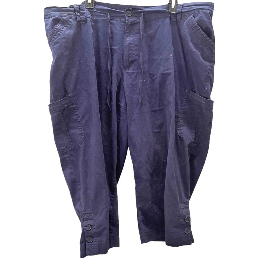 Just My Size Navy Blue Capri Pull On Pants